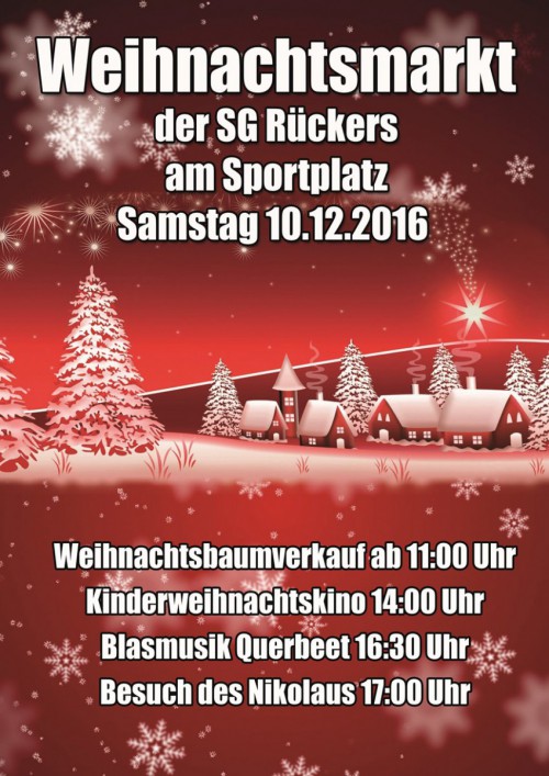 Weihnachtsmarkt der SG Rückers am 10.12.2016