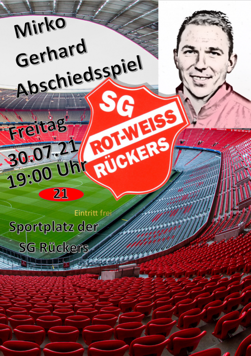 Abschiedsspiel: Verabschiedung von Mirko Gerhard am Freitag, den 30.07.2021