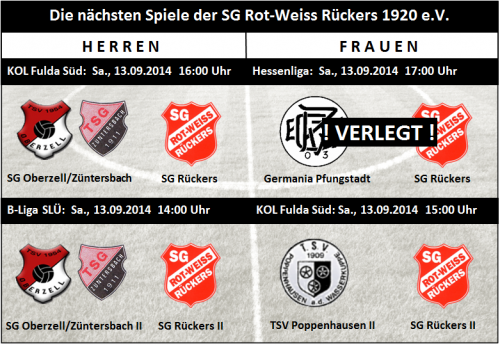 Vorschau: Herrenmannschaften am Samstag in Züntersbach