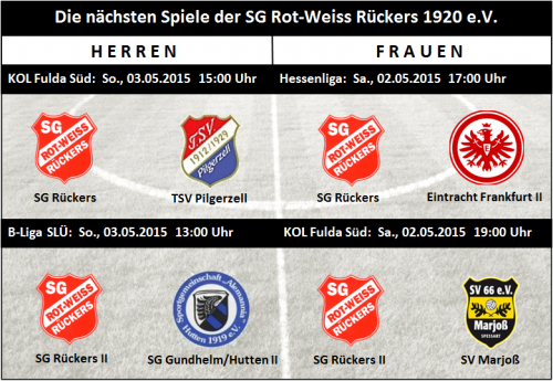 Vorschau: Erneut 4 Heimspiele am Wochenende