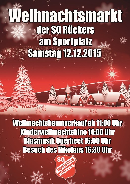 Weihnachtsmarkt der SG Rückers am 12.12.2015