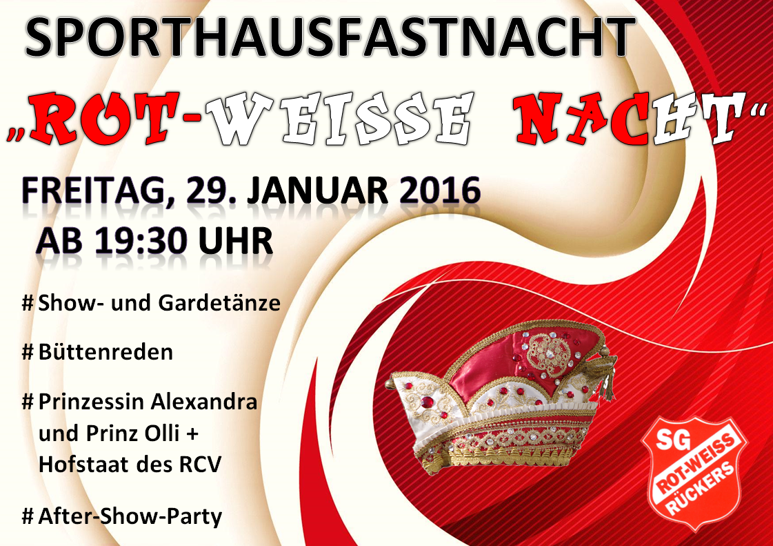 Sporthausfastnacht der SG Rückers am 29.01.2016
