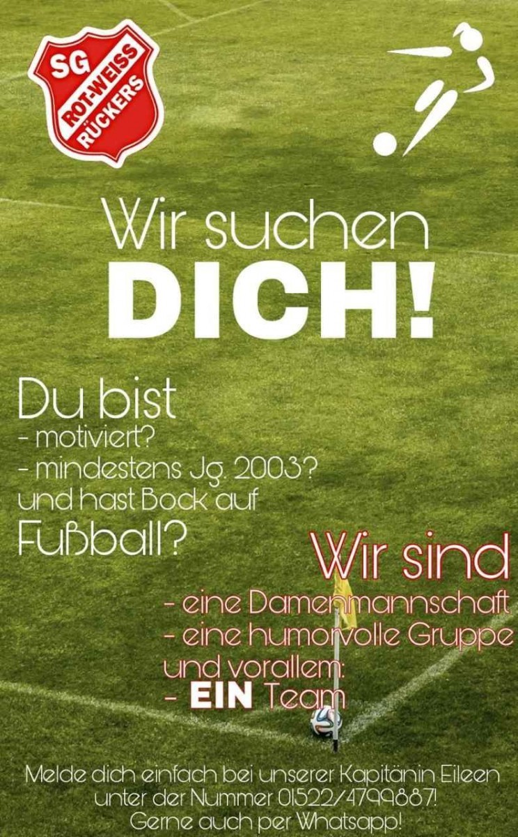 Frauenfußball - Verstärkung  gesucht