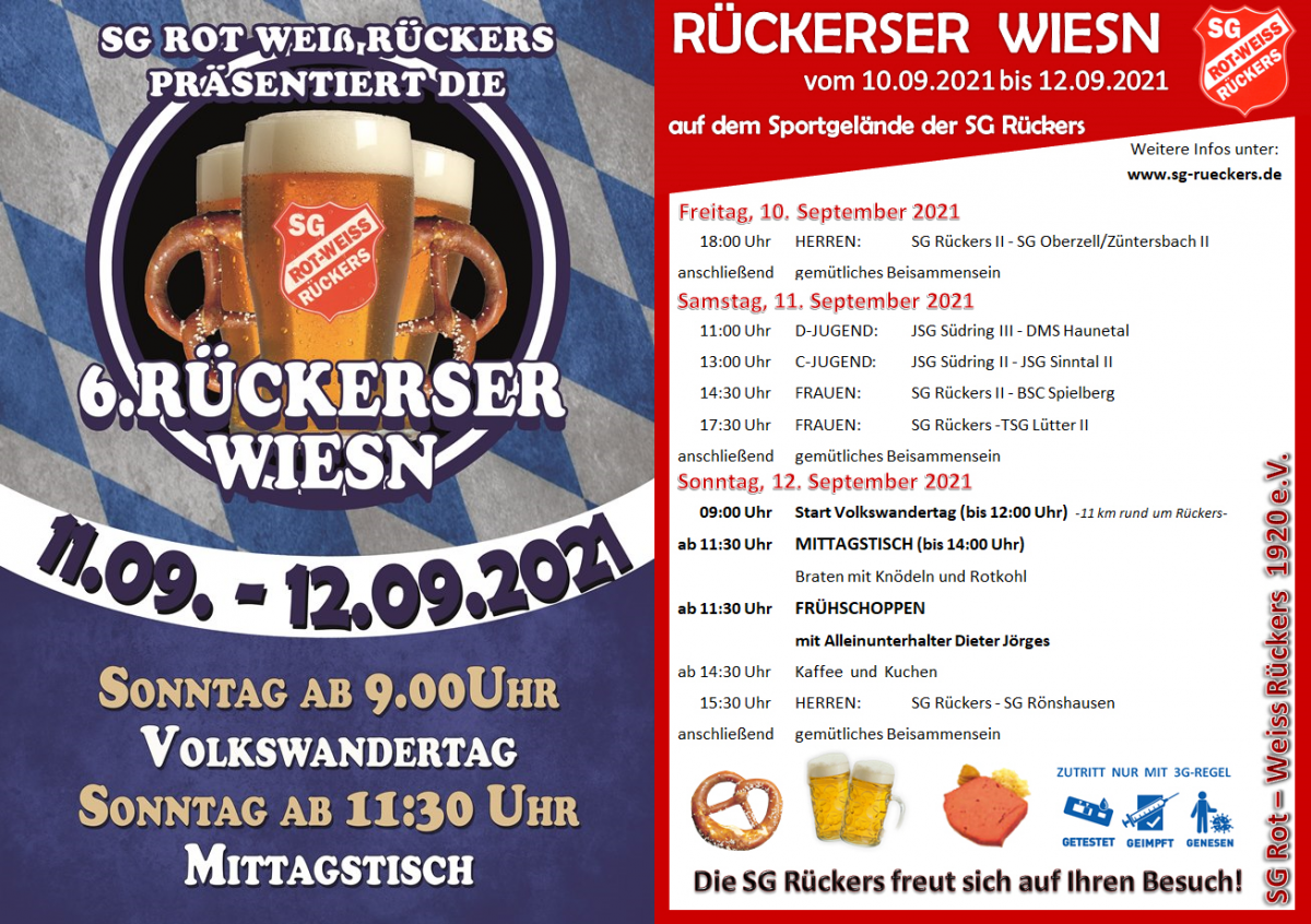 6. Rückerser Wiesn vom 10.09.-12.09.2021
