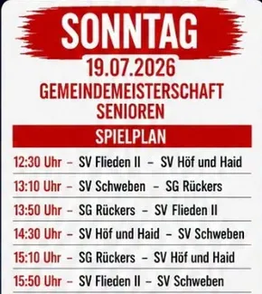 Gemeindepokal Flieden 2026 beim SV Flieden am 19.07.2026