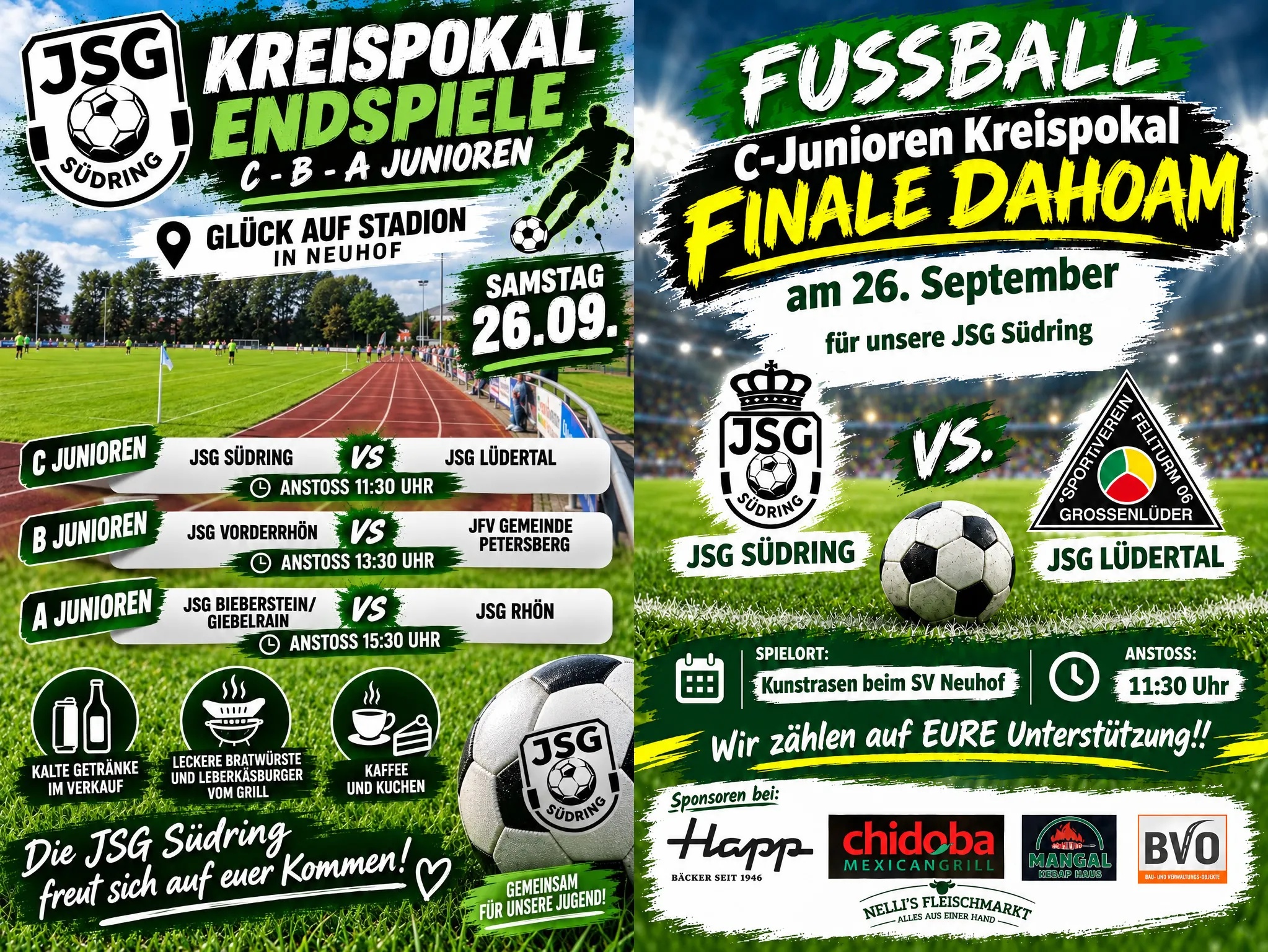 Kreispokal-Endspiele der Junioren am Samstag, den 26.09.2026 in Neuhof