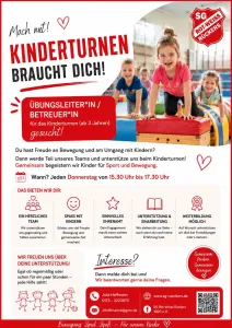 Übungsleiter*innen/Betreuer*innen für das Kinderturnen gesucht!
