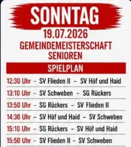 Gemeindepokal Flieden 2026 beim SV Flieden am 19.07.2026