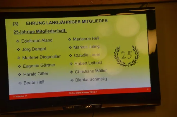 SGR-Jahreshauptversammlung 2017 (17.11.2017)