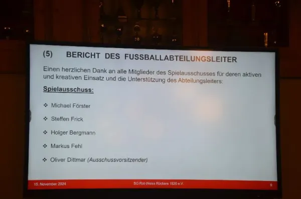 SGR-Jahreshauptversammlung 2024