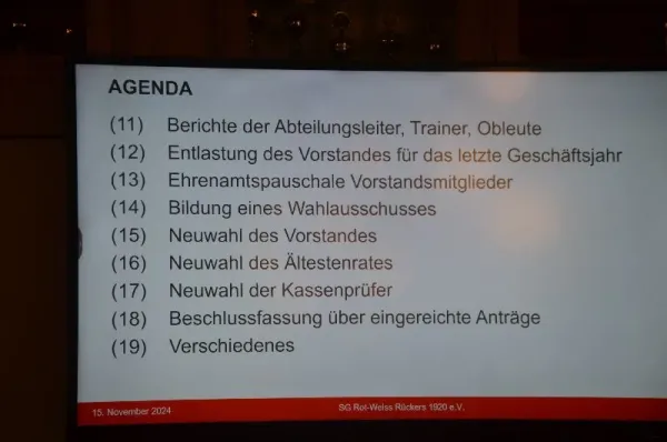SGR-Jahreshauptversammlung 2024