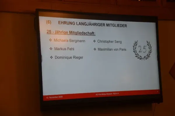 SGR Jahreshauptversammlung 2025