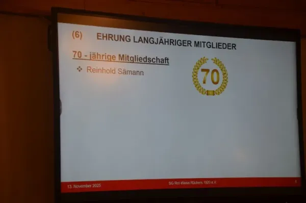 SGR Jahreshauptversammlung 2025